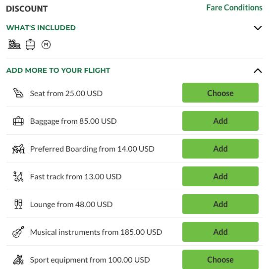 Tap discount cheap fare baggage allowance